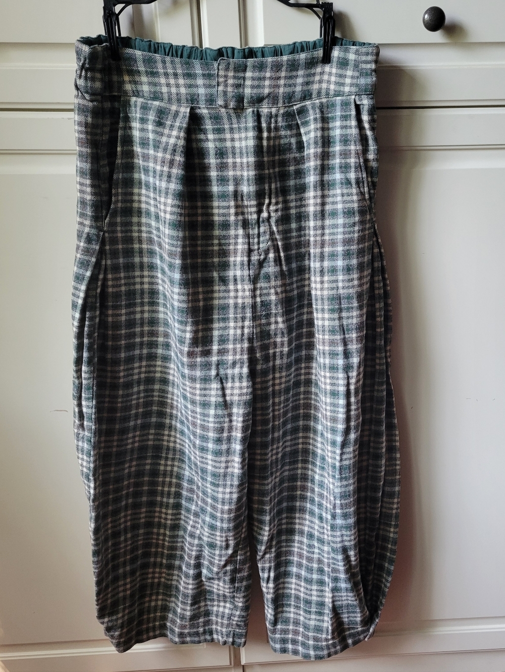 Free People Barrel Plaid Wide-Leg Pants Large